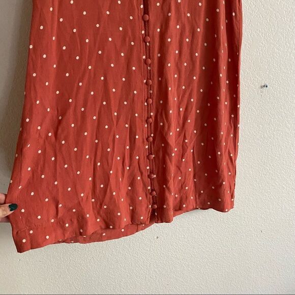 Madewell Mini Orange and White Polka Dot Tank Dress - Picture 9 of 14